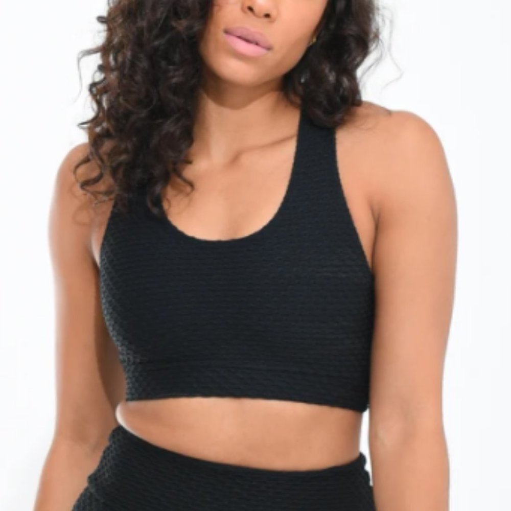 Booty By Brabants Black Croco Skin Bra Top